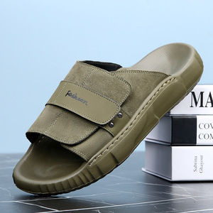 Sandalias de Ante Sintético para Hombre, Diseño Abierto, Antideslizantes, Suela de EVA, para Uso Interior y Exterior - Product Image 5