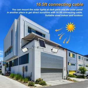 ไฟสปอร์ตไลท์โซลาร์เซลล์กลางแจ้งแบบขายส่ง IP65 40W-300W ไฟ LED ในตัวพร้อมตัวเรือนอะลูมิเนียมความสว่างสูงสำหรับใช้ในสวน - Product Image 2