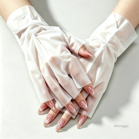 Gants jetables en tissu blanc pour les mains, avec bouts de doigts détachables, hydratants, pour le soin des mains, fournitures pour salons de beauté
