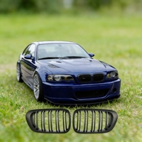 2 grilles de calandre avant larges mates pour BMW E46 318I 320I 325I 330I 1998-2001, accessoires auto 2 portes