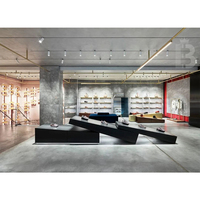 Support d'exposition moderne pour chaussures et sacs, vitrine de luxe pour boutique, armoire d'exposition avec éclairage LED personnalisé