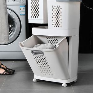 Cestas de Almacenamiento Personalizadas con Diseño Nuevo, Organizadores y Estantes para Baño, Cesta de Lavandería Rodante de Plástico - Product Image 2