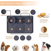 Tapis de léchage multifonctionnel personnalisé pour chien, apaisant et à alimentation lente, en silicone, pour massage et bain, à fixer au mur