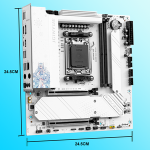 Placa Base JGINYUE B650M Snow Dream AM5 DDR5 ARGB M-ATX para Juegos, PCIe 4.04 M.2 Doble, Nueva, Compatible con CPU 9700X/9900X/7800X3D, DIY Doble Memoria - Product Image 3