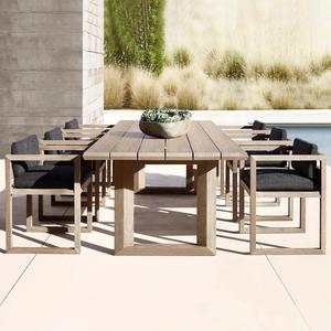 Conjunto de Sofás Modernos de Teca, Resistentes al Agua y con Protección Solar, Muebles de Exterior para Hotel, B&B, Villa, Balcón, Patio, <span class=keywords><strong>Terraza</strong></span> - Product Image 5