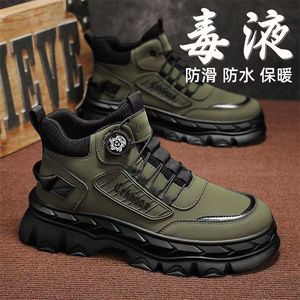 Chaussures pour hommes, bottes <span class=keywords><strong>de</strong></span> travail imperméables antidérapantes pour le printemps, bottes <span class=keywords><strong>de</strong></span> randonnée à plateforme surélevée pour l'extérieur - Product Image 6