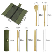 Ensemble de couverts jetables en bambou biodégradable NEWELL, portable, pour les voyages, les fêtes et la maison, qualité alimentaire, avec emballage personnalisé