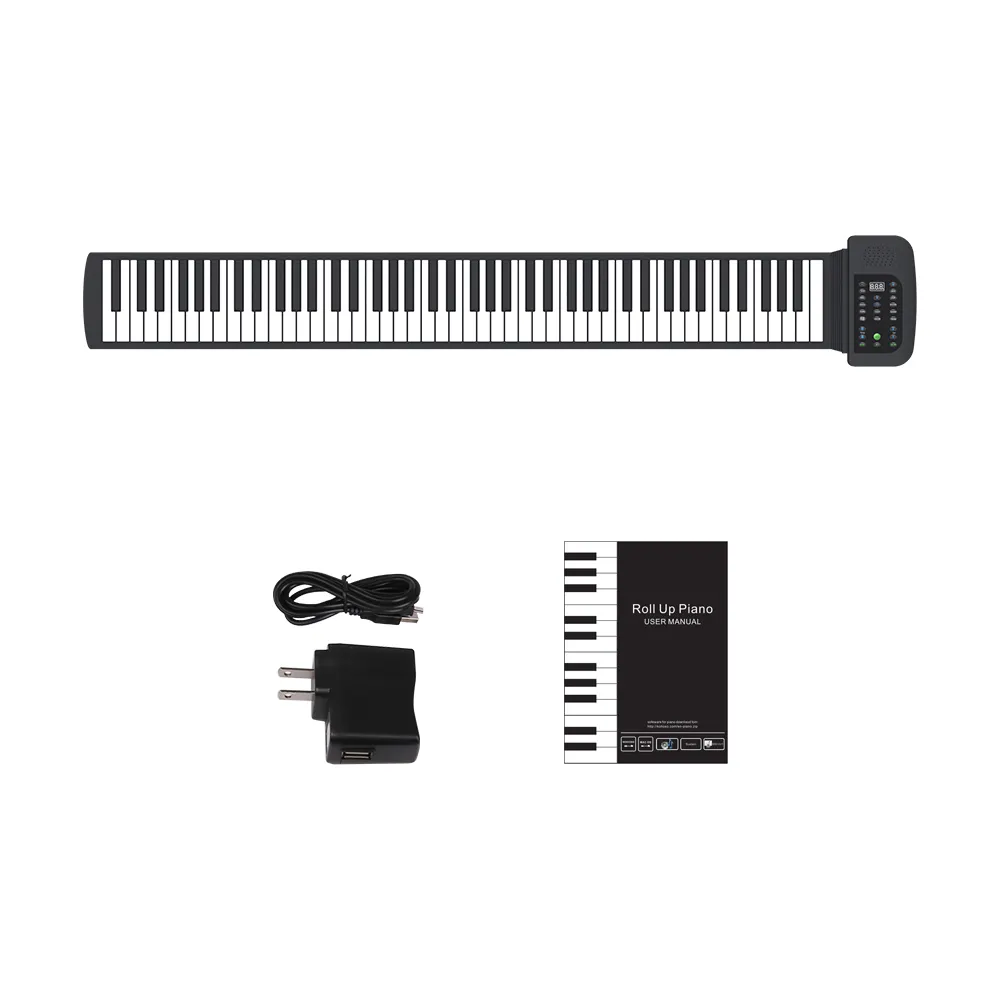 Instrumentos musicais flexíveis, 88 teclas como piano real