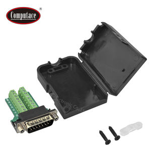 Connecteur D-SUB 15 broches DB15 personnalisé en gros 16-30 AWG boîtier à écrou mâle en laiton nickelé noir ZSA3021 Computace - Product Image 3