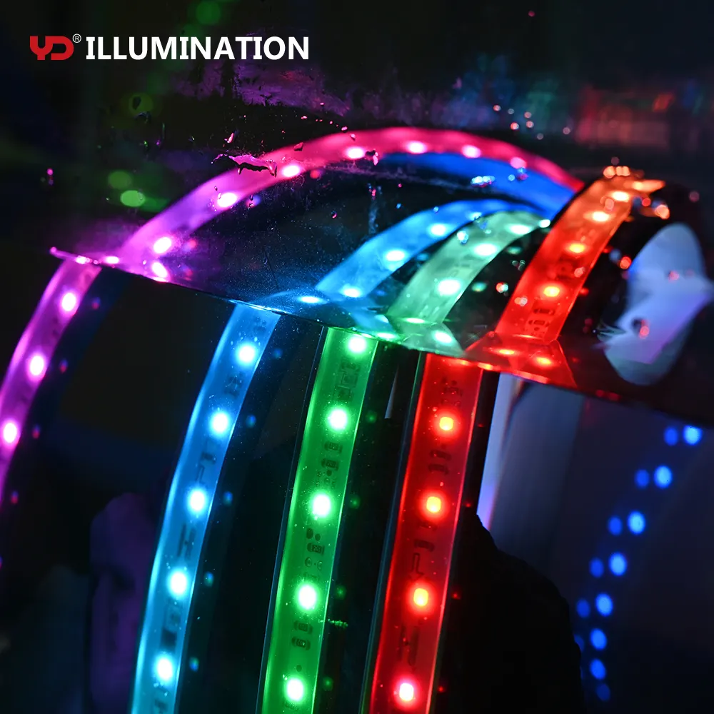 8 pixels 15W RGBW 3535 SMD TWO SIDE OUTGOING CABLE 5M PER STRING LED STRIP LIGHT