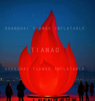Feu gonflable de flamme gonflable gonflable de flamme avec la lumière de LED pour la décoration, promotion, événements