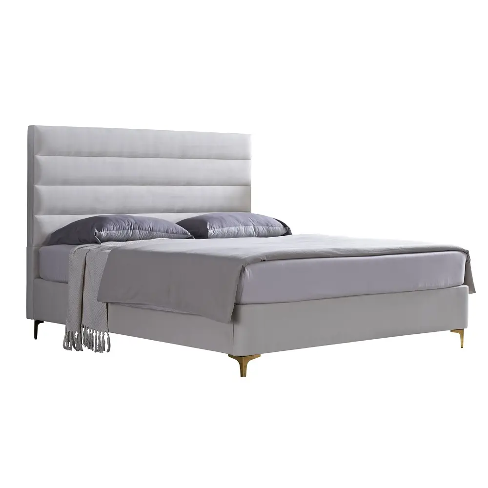 Il più popolare tessuto morbido King Size Hotel struttura del letto mobili per camera da letto struttura del letto in legno di qualità Premium letto imbottito Queen Size