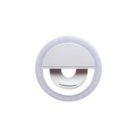Lampu Selfie Ring LED Portabel Bahan ABS Tahan Air dengan Logo Kustom Grosir untuk Ponsel