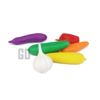 Jouet de cuisine pour enfants, ensemble de 6 formes de légumes, jouet d'apprentissage du comptage pour l'école ; Comptoir éducatif écologique