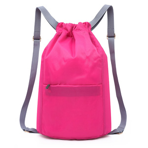 Mochila con Cordón, Bolsa con Cordón, Mochila Tipo Saco, Resistente al Agua, de Nailon, para Gimnasio, Compras, Deportes, Yoga - Product Image 2