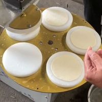 Presse à pâte rotative pneumatique multi-stations à 5 plaques en acier inoxydable, machine automatique pour pain plat, crêpes, chapati, base de pizza