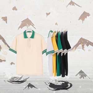 Fabricants de vêtements nouveauté personnalisé 240 grammes haute qualité manches courtes pour col polo été mode solide tricoté - Product Image 2