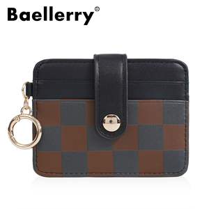 Tarjetero Personalizado con Diseño a Cuadros, Llavero, Porta Tarjetas de Lujo, Mini Cartera para Chicas - Product Image 5