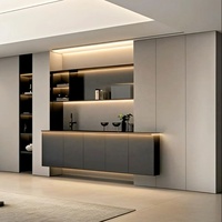Meuble TV Modulaire en Bois de Luxe au Design Unique, Vente en Gros Usine, Idéal pour Salon, Bar à Domicile et Hôtels