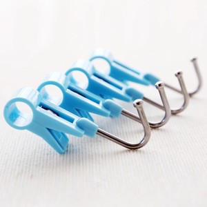 JUXIN Japanese Style Heavy Duty Clamp <b>Hook</b> Stainless Steel Bathroom Clothes <b>Towel</b> <b>Hook</b> Random Color Polished Finish - Product Image 5