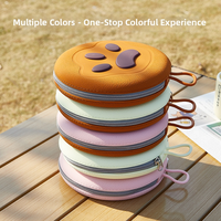Mangeoire double pliable en silicone pour animaux de compagnie, de luxe, écologique, étanche, à suspendre, pour l'extérieur, accessoires pour nourriture et eau pour chiens