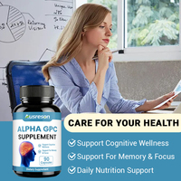 SPL OEM Alpha-gpc Booster de mémoire cérébrale, fibres alimentaires, vitamines, supplément cérébral, choline glycérophosphate, capsules Alpha Gpc