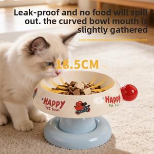 Tazón de Acero Inoxidable para Mascotas, Diseño de Gato, Antideslizante, Protección para el Cuello, Tazón Elevado para Comida y Agua para Perros y Gatos - Product Image 4