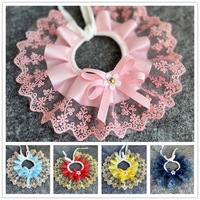 Nouveau Bavoir en Dentelle Douce à Col Rond pour Animaux, Serviette Anti-Salive, Foulard Mignon pour Chien, Chat, Teddy, Bichon, Pomeranian, Petit Chiot, Accessoires pour Animaux