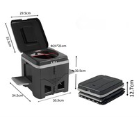 Toilette de camping portable en PP, hauteur réglable, légère, pliable, avec agent de solidification pour le camping et la randonnée