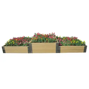 Manufacturer Supply DIY WPC Wood Plastic Garden Planter Raised Bed a Flower Pots flower planter