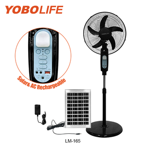 China High Quality YOBOLIFE Solar Fan With Build in <b>Battery</b> USB Charger 16 Inch Rechargeable Solar Stand Fan LM-165 L - Product Image 3