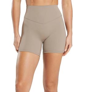 Shorts de Mujer con Cintura Elástica al por Mayor, Shorts Ajustados de Color Liso, Ideales para Correr y Hacer Ejercicio - Product Image 3