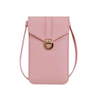 Bolso de Mano de Cuero PU con Correa para el Hombro, Bolso Bandolera con Pantalla Táctil para Teléfono Celular, Cartera Móvil, Regalos de Cumpleaños para Mujeres - Product Image 1