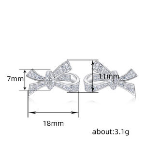 Orecchini E2715 in Oro Bianco con Diamanti Taglio Brillante Rotondo, Gioielli da Donna per Uso Quotidiano, Diamanti Naturali Colore G - Product Image 6