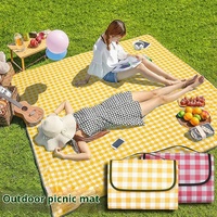 Tapis de pique-nique durable en tissu Oxford PTGE BK-058, imperméable, résistant à l'humidité, antidérapant, épaissi, portable, style Ins, non tissé, pour camping en extérieur
