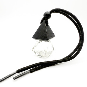 <b>Diffuser</b> Glass Bottles <b>Car</b> Perfume <b>for</b> Air Conditioner 8ml Black Diamond Shape <b>Car</b> Hanging Empty Perfume Bottle - Product Image 4