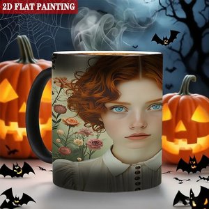 Frosted <b>Ceramic</b> Mug 11oz Black Heat Sensitive Color Changing <b>Cup</b> - Product Image 6
