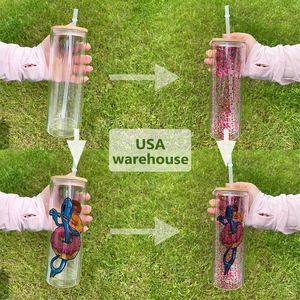 Custom LogoBulk 20Oz Double Wall Sublimation Hot Craft Tumbler Bpa Free Snow Globe Glass for Glitter - Product Image 1