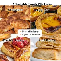 Nouvelle machine à laminer semi-automatique à haute productivité pour la pâte à croissants au maïs et à la farine, prise américaine pour boulangerie