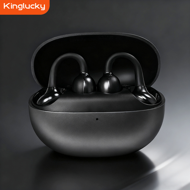 OEM Factory A6 Ai Real-Time Two-Way Translation Open Earbuds 5.4 ENC IPX4 LED Battery HD Sound Business Travel Sports JL Low