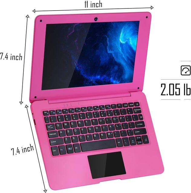 NBD 10.1-Inch Kids & Adults Netbook Computer Laptop & WiFi Enabled Quad Core Powered Windows for Personal & Home Use