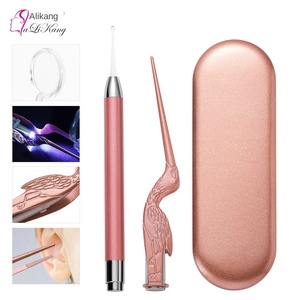 Pinzas recargables <span class=keywords><strong>de</strong></span> acero inoxidable para limpiar los oídos <span class=keywords><strong>de</strong></span> niños, que brillan en la oscuridad, con luz, para limpiar la <span class=keywords><strong>nariz</strong></span>, juego <span class=keywords><strong>de</strong></span> 2 piezas, portátiles - Product Image 1