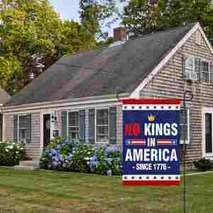 Bandera de Jardín 'No Kings in America' de 12 x 18 Pulgadas, Doble Cara, Poliéster Resistente, Bandera Contra el Odio, Salva <span class=keywords><strong>la</strong></span> <span class=keywords><strong>Democracia</strong></span> - Product Image 5