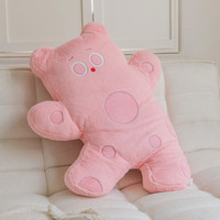 Coussin en peluche ours abstrait mignon, poupée ours en peluche douce, coussin de canapé en peluche pour la décoration de chambre et de maison
