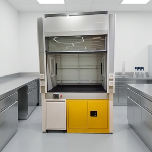 <span class=keywords><strong>Hotte</strong></span> de laboratoire en acier avec armoire de stockage <span class=keywords><strong>sous</strong></span> protection pour produits inflammables et grille de titration intégrée - Product Image 1