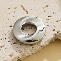 Yiwu Aceon acier inoxydable coulée bijoux à bricoler soi-même connecteur miroir polonais 3D torsion tourbillon bombé rondelle pièce charme