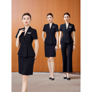 Professional Short Sleeve Workwear Uniform For Beauticians Beauty Salons Hotels Flight Attendants Summer 2026 Polyester Material - Product Image 3