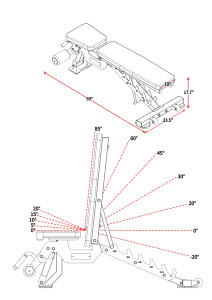 Banc de musculation réglable de qualité commerciale POWERMAN FITNESS, banc FID robuste pour entraînement avec haltères et barres - Product Image 2