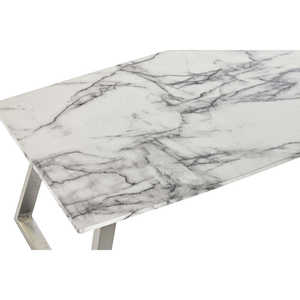 Mesa de centro de MDF y acero 120x60x44 Blanco - Product Image 4