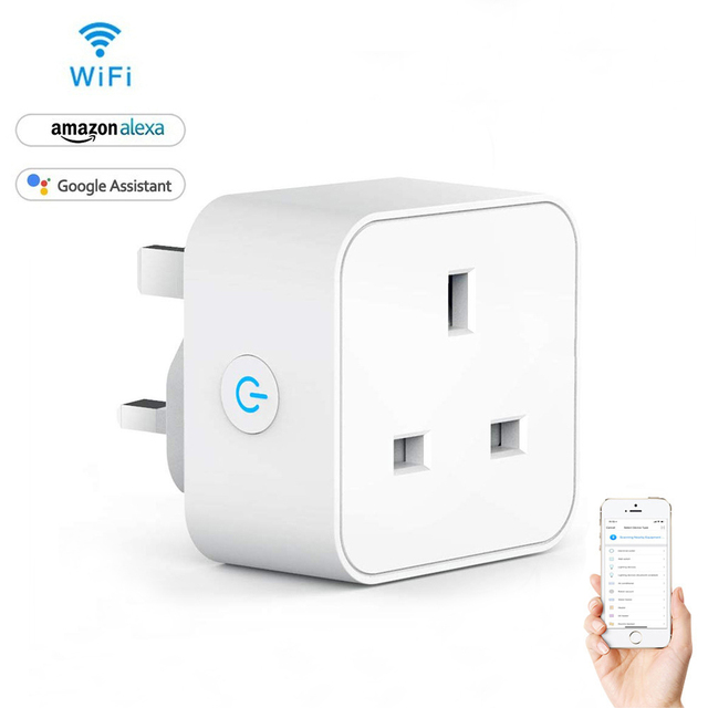 13A Mini Wifi Smart Plug UK Tuya Wifi Smart Plug Socket Compatible With Alexa,Google Home and IFTTT